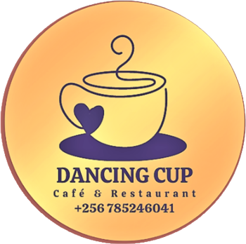 dancing cup logo round